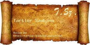 Tartler Szabina névjegykártya